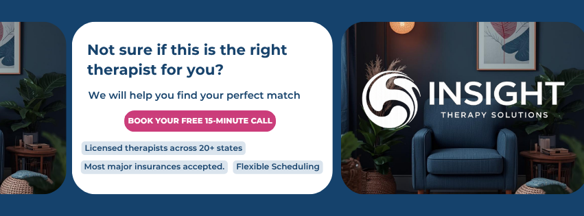 CTA banner to schedule a free consultation to see if Nancy is the right therapist