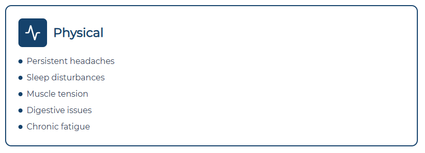 physical symptons of Chronic Stress